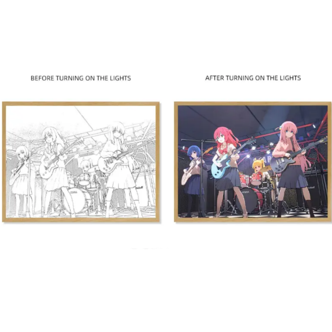 Bocchi The Rock LED Frame – Kessoku Band Display Frame