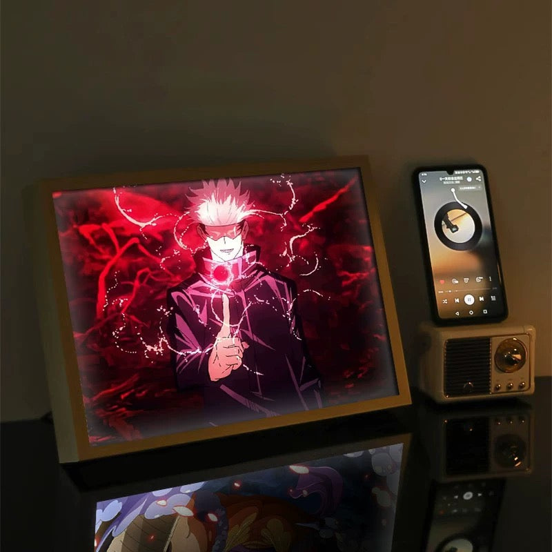 Jujutsu Kaisen LED Frame - Illuminate Your Space with Anime Style