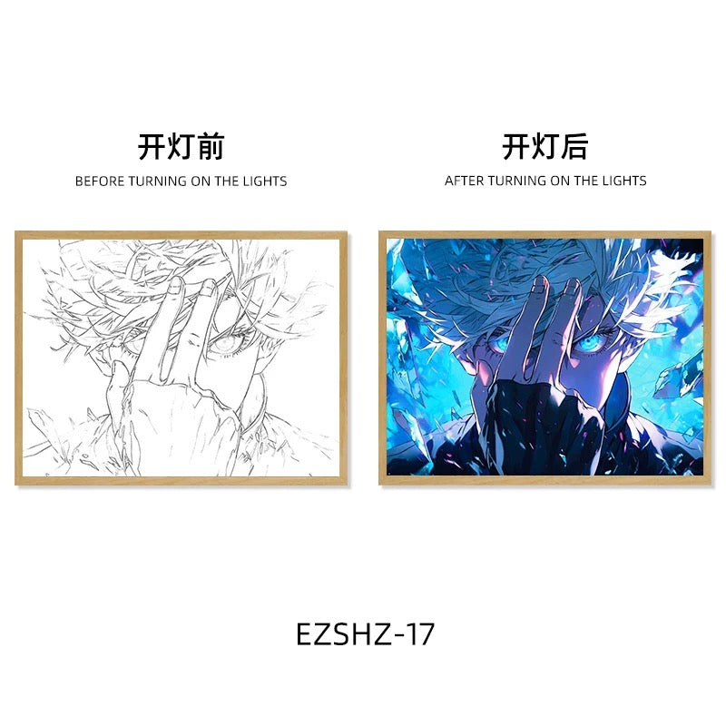 Jujutsu Kaisen LED Frame - Illuminate Your Space with Anime Style