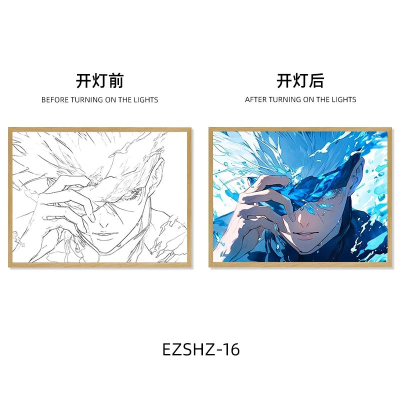 Jujutsu Kaisen LED Frame - Illuminate Your Space with Anime Style
