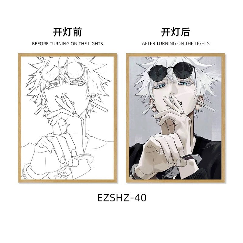 Jujutsu Kaisen LED Frame - Illuminate Your Space with Anime Style