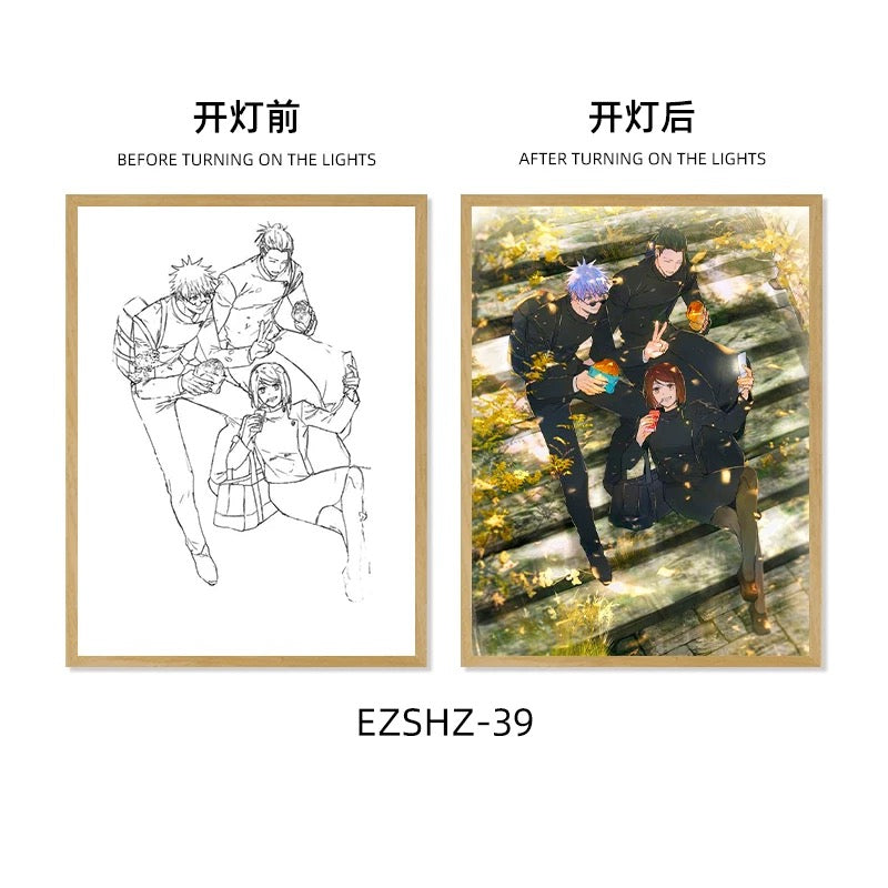 Jujutsu Kaisen LED Frame - Illuminate Your Space with Anime Style