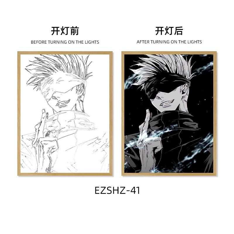Jujutsu Kaisen LED Frame - Illuminate Your Space with Anime Style