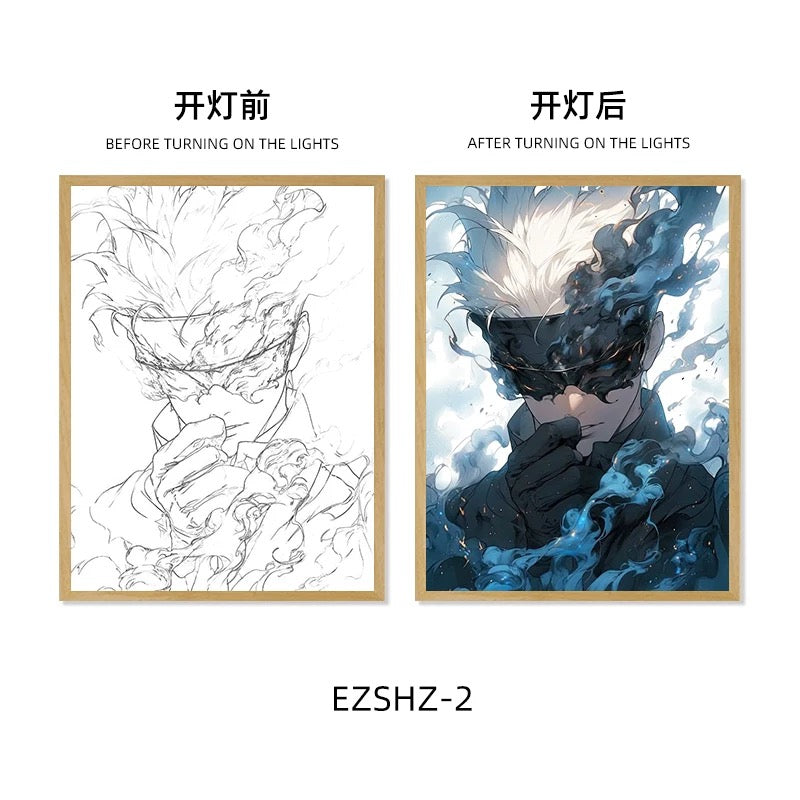 Jujutsu Kaisen LED Frame - Illuminate Your Space with Anime Style