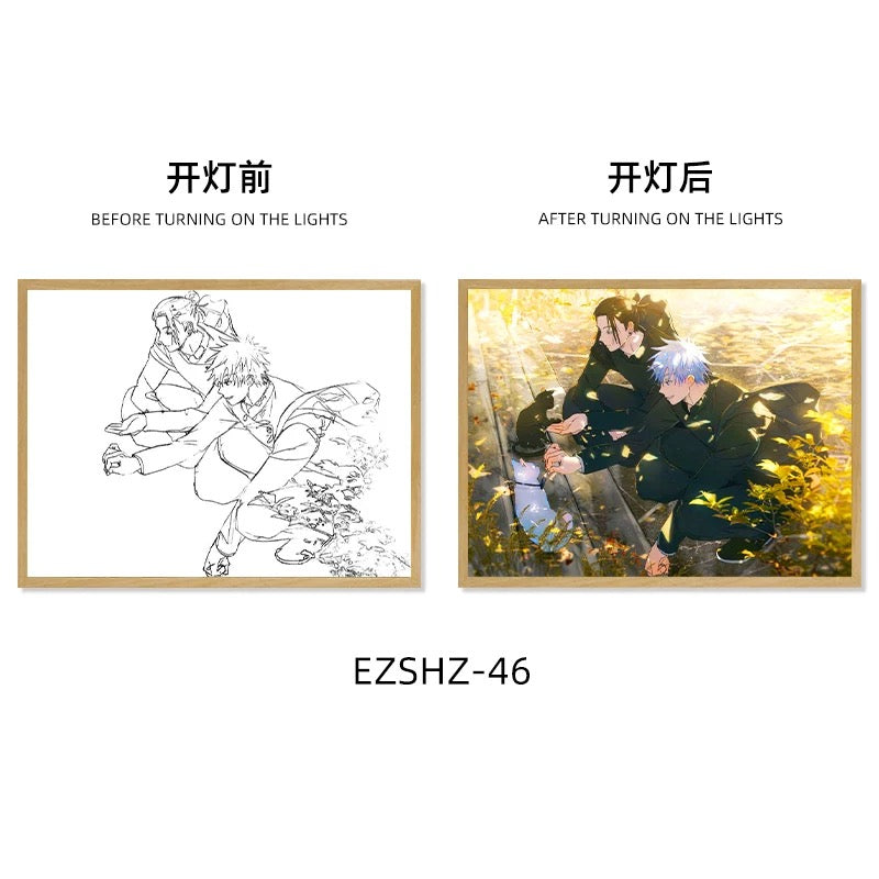 Jujutsu Kaisen LED Frame - Illuminate Your Space with Anime Style