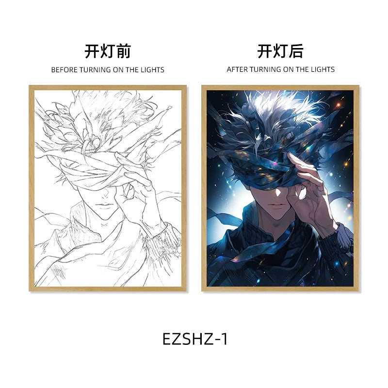 Jujutsu Kaisen LED Frame - Illuminate Your Space with Anime Style