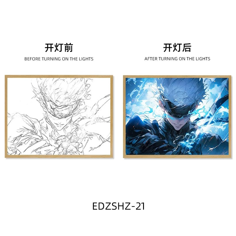 Jujutsu Kaisen LED Frame - Illuminate Your Space with Anime Style