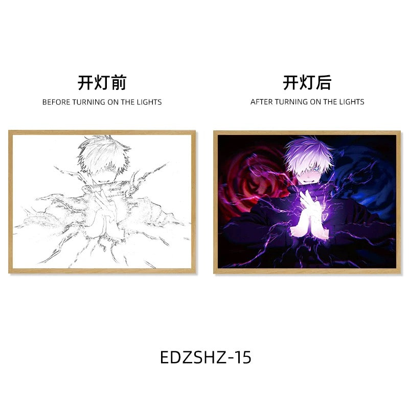 Jujutsu Kaisen LED Frame - Illuminate Your Space with Anime Style