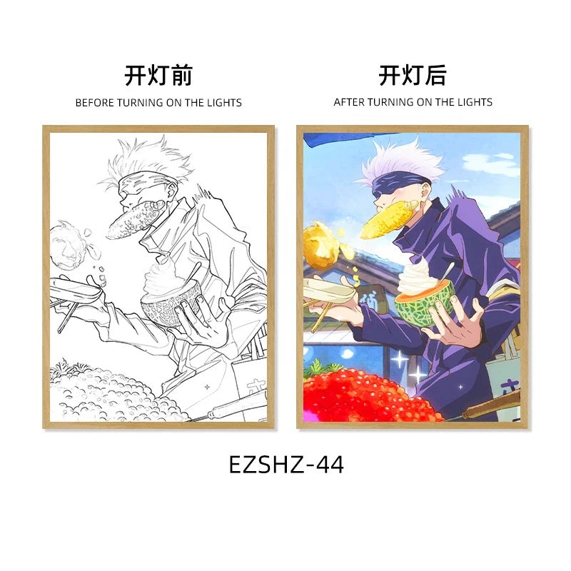 Jujutsu Kaisen LED Frame - Illuminate Your Space with Anime Style