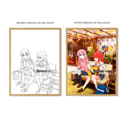 Bocchi The Rock Kita and Bocchi – LED Frame