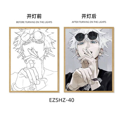 Jujutsu Kaisen LED Frame - Illuminate Your Space with Anime Style