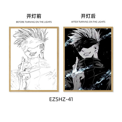 Jujutsu Kaisen LED Frame - Illuminate Your Space with Anime Style