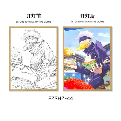 Jujutsu Kaisen LED Frame - Illuminate Your Space with Anime Style